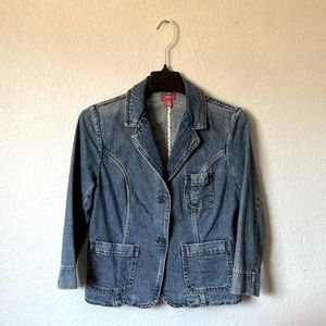 Mossimo-3/4 Sleeve Denim Blazer-Size Medium